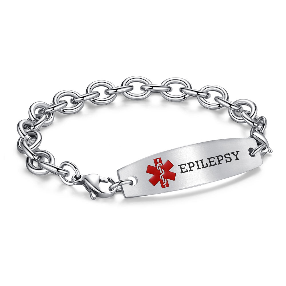 Interchangeable medical alert bracelets for men women Stainless steel Cable Chain Medical bracelets