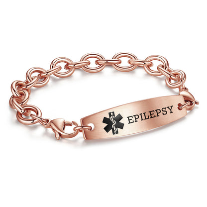 Interchangeable medical alert bracelets for men women Stainless steel Cable Chain Medical bracelets