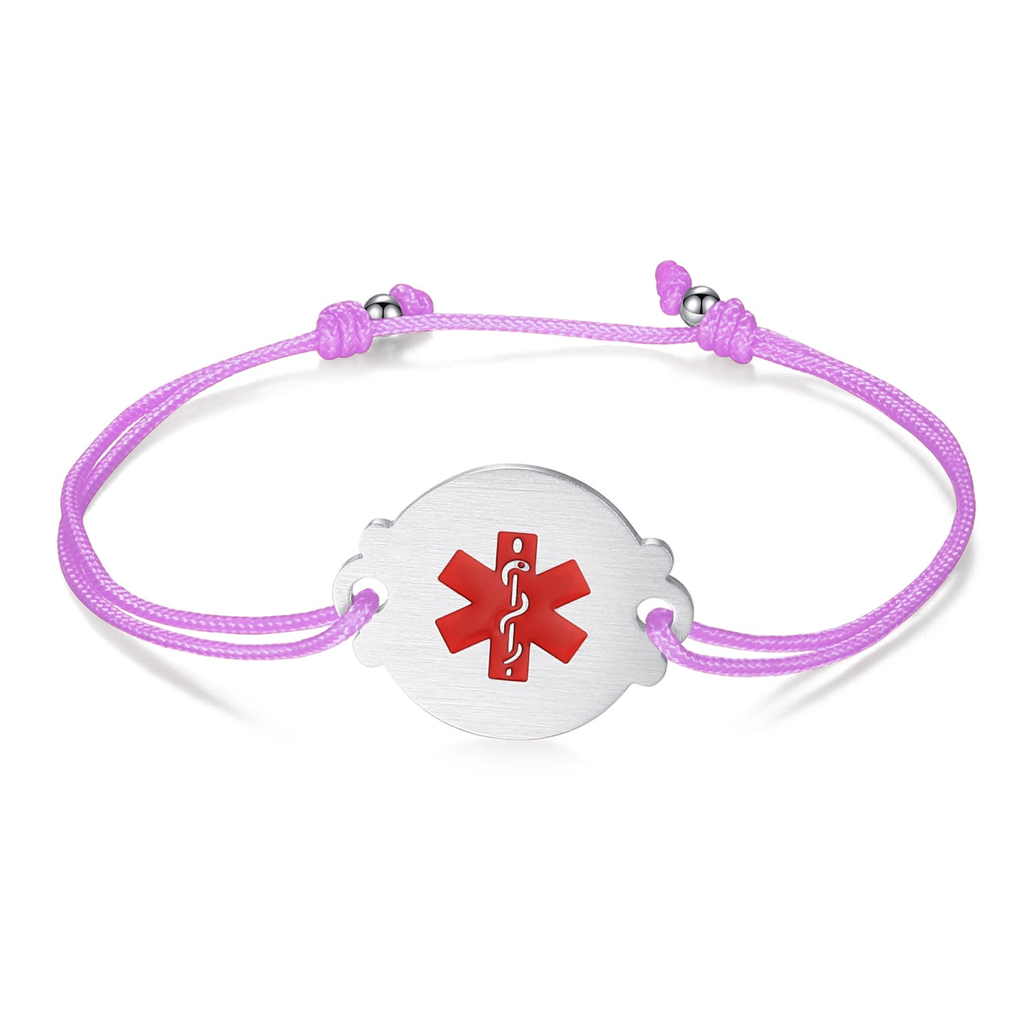 Handmade Adjustable Cord Medical Alert Bracelets for Women