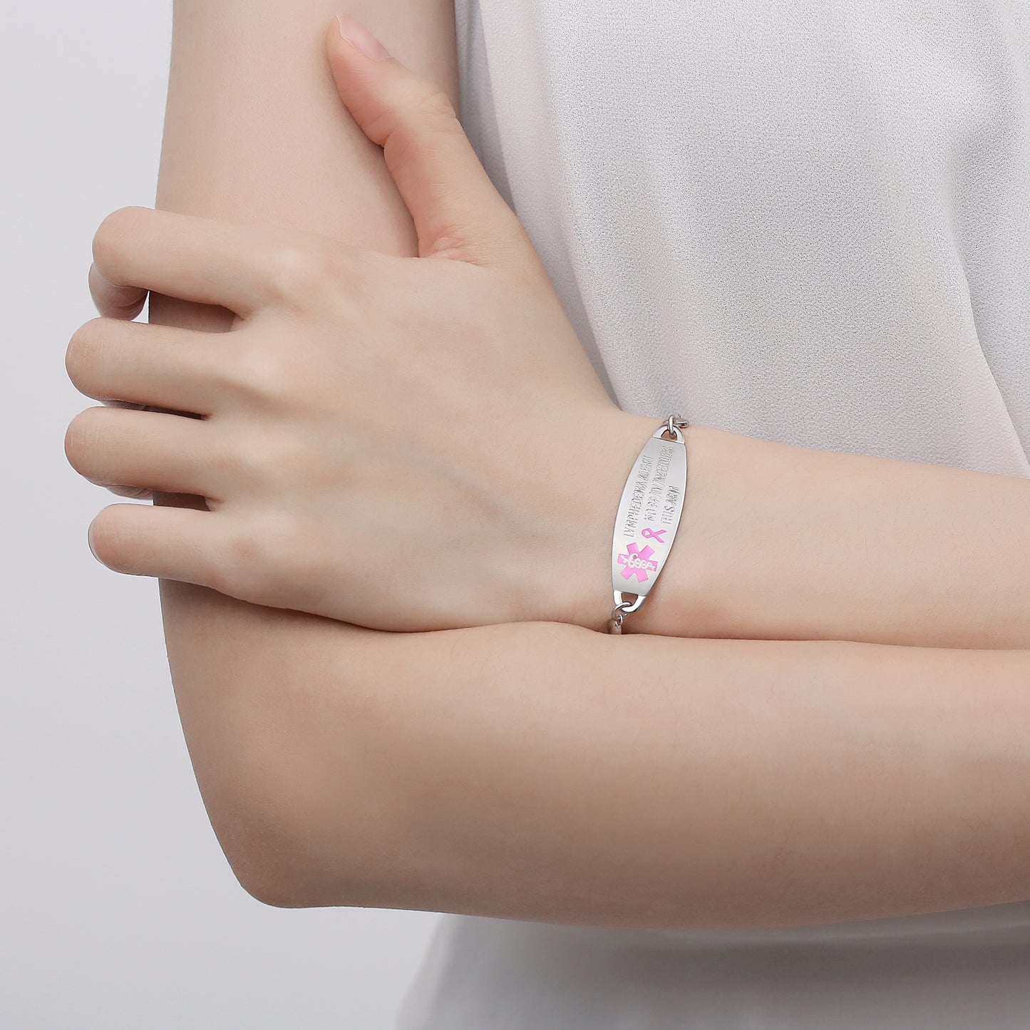 HEART LYMPHEDEMA ALERT BRACELET FOR WOMEN MEDICAL ID JEWELRY