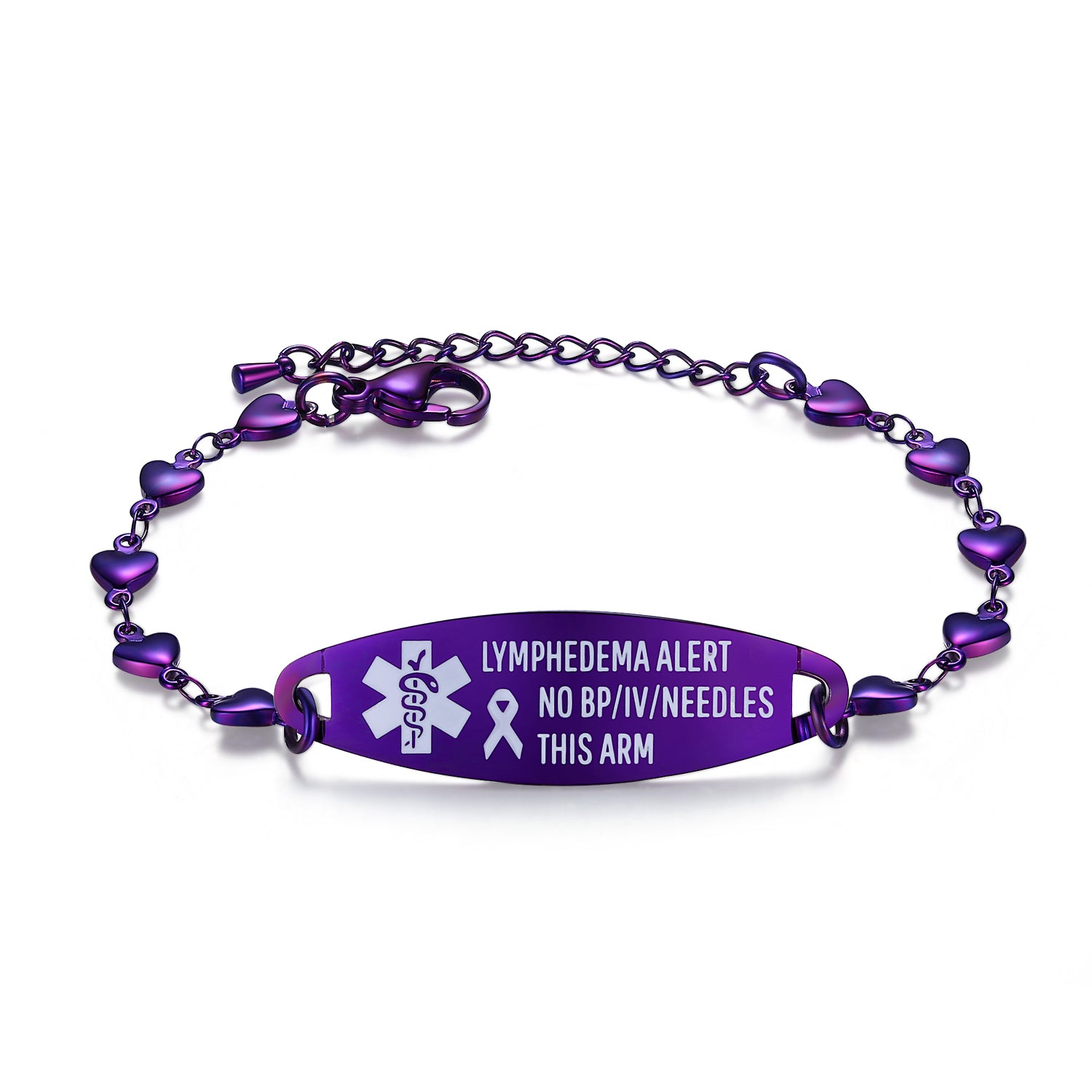 Nursing is a Work of Heart - Engraved Bar Chain Bracelet — Purple Health  and Safety