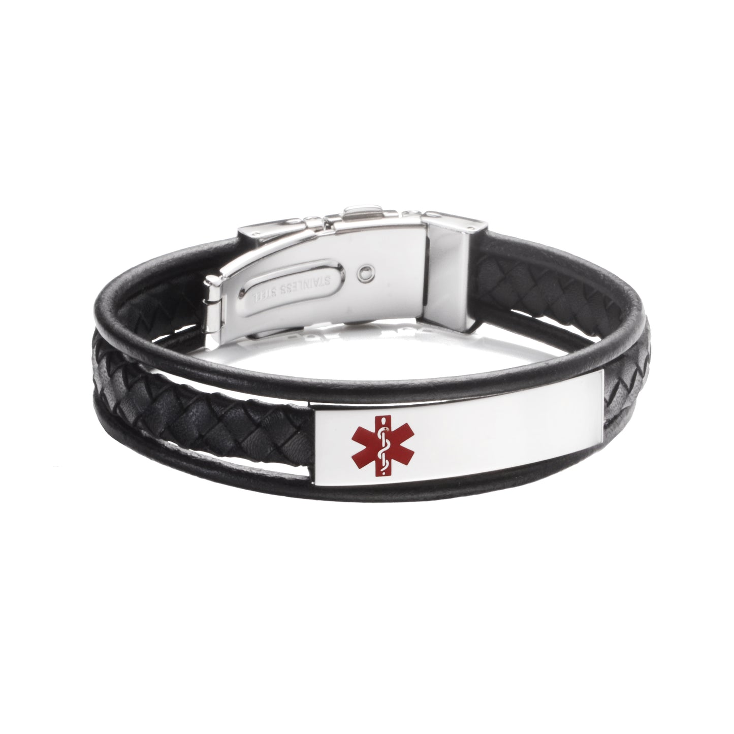 LEATHER WRAP MEDICAL ALERT BRACELETS