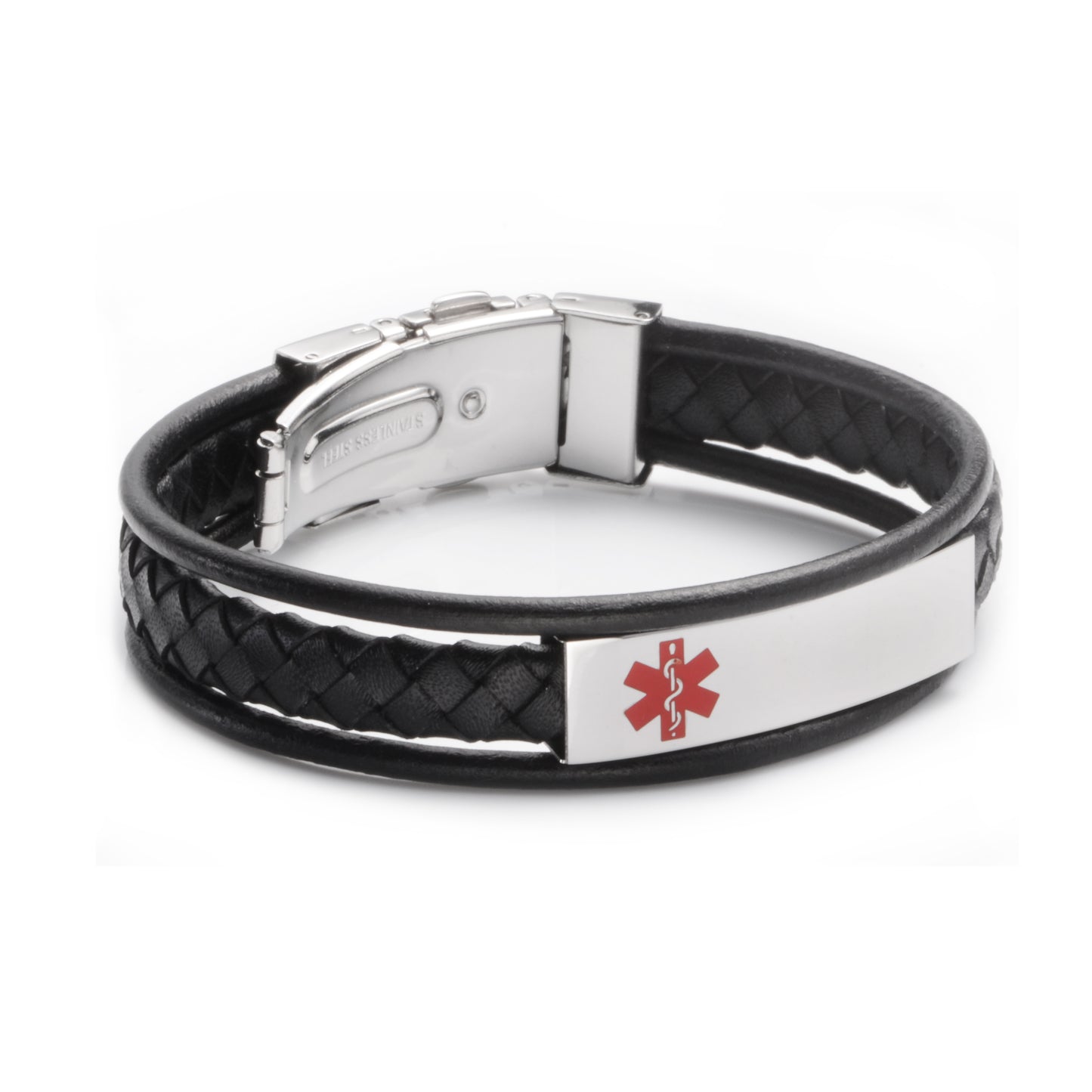 LEATHER WRAP MEDICAL ALERT BRACELETS