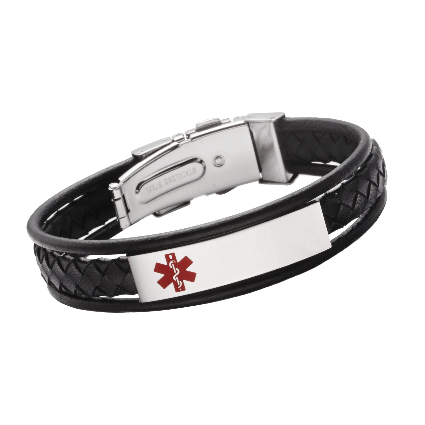 LEATHER WRAP MEDICAL ALERT BRACELETS