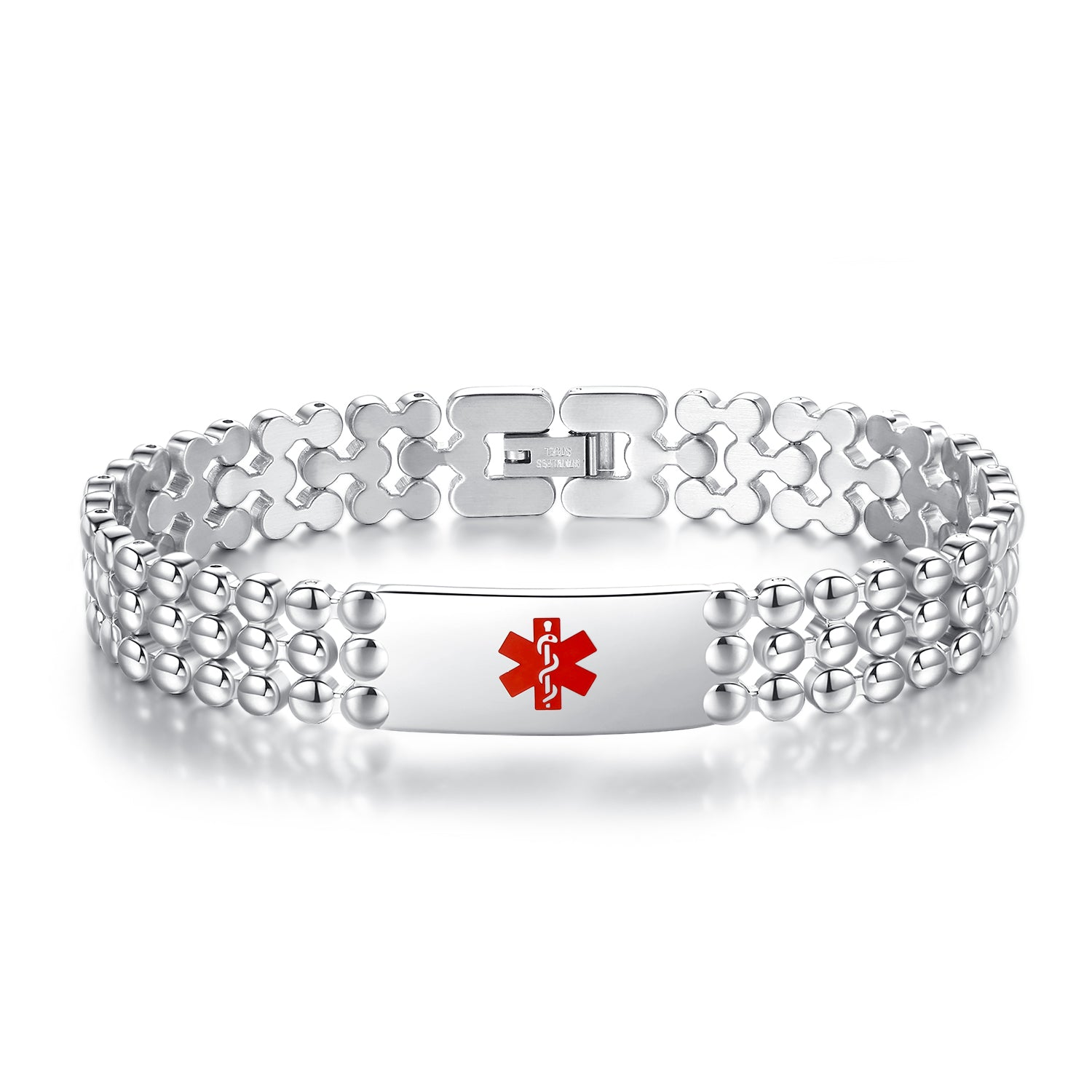 Mens sterling silver online medical id bracelets