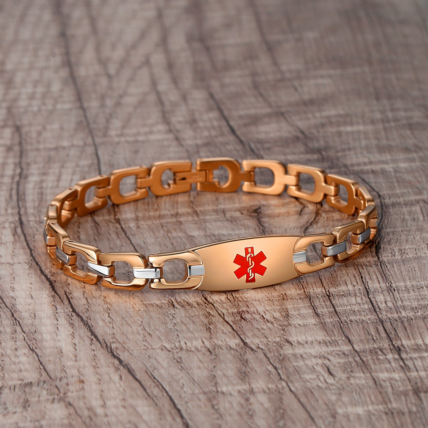 Stainless Steel Horseshoe Medical Alert Bracelets for Women by LinnaLove