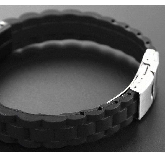 Personalized Black Silicone Medical Bracelets Adjustable Emergency Free Engraving Waterproof Medical ID Alert Bracelets for Men Women