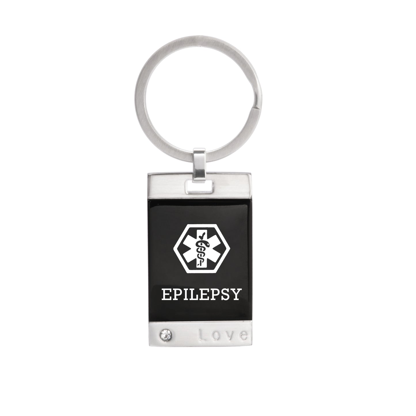 Stainless steel Medical alert id Key chain for EPILEPSY(920)