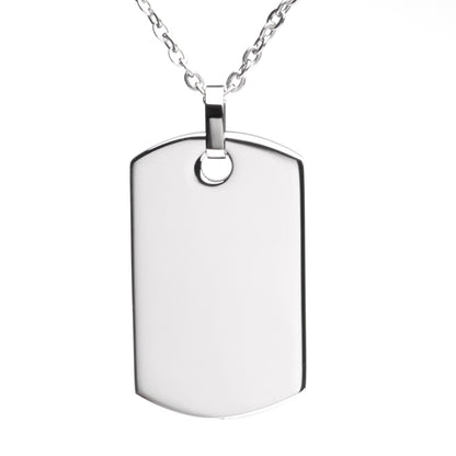 Free Engraving Black Dog Tag Medical ID Necklace for Men & Women