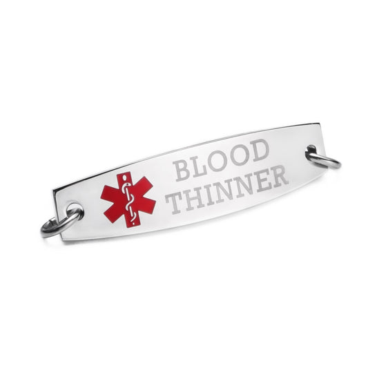 Pre engraving"BLOOD THINNER" Medical alert tags-Model C